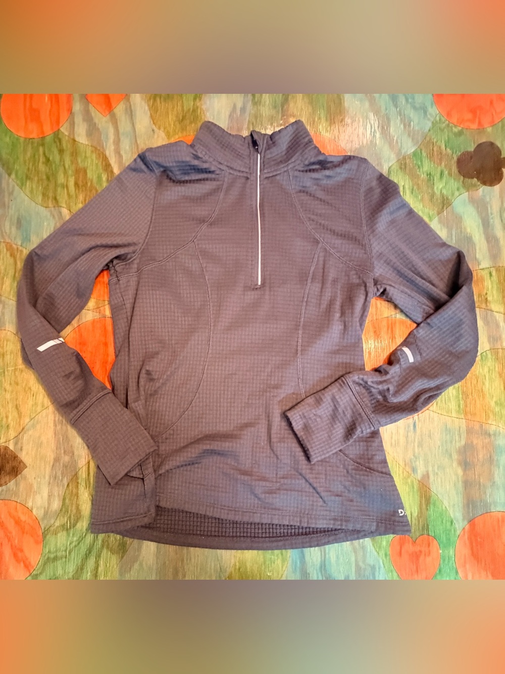 DSG Womens Size Small 1/4 Zip Long Sleeve Pullover Gray Polyester Spandex Long S